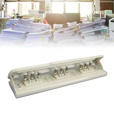 9 Hole Punch White Manual 8 Sheet Capacity DIY Hole Puncher for A4 B5 B6 A5 A6