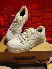 REEBOK WORK MEN'S LOW CUT SNEAKER WHITE/GREY  RB4161 - COM TOE Men Size 8.5 Wide