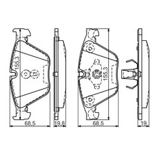 ? BOSCH BREMSBELAGSATZ SCHEIBENBREMSE VORNE 34116775314 NEU DE STOCK