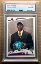 2005 TOPPS CHRIS PAUL ROOKIE RC #224 PSA 10 - GEM MINT - NEW ORLEANS HORNETS NBA