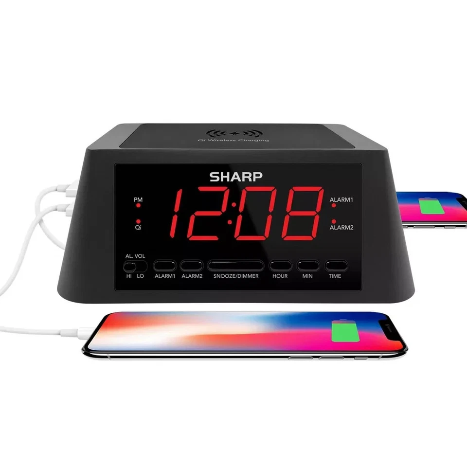 Sharp Wireless Charging Alarm Clock - Image 3 of 4