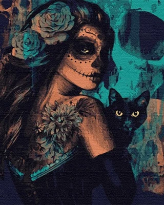 ARTNAPI Malen nach Zahlen auf Keilrahmen Magische Katze Bild Ausmalen nach Zahlen