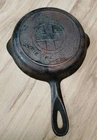 Griswold Cast Iron Skillet #3 Small Block Logo 709 Grooved Handle