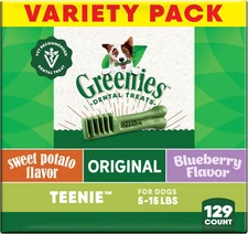 Greenies Veterinarian-Recommended Adult Natural Dental Dog Treats Teenie Size, O