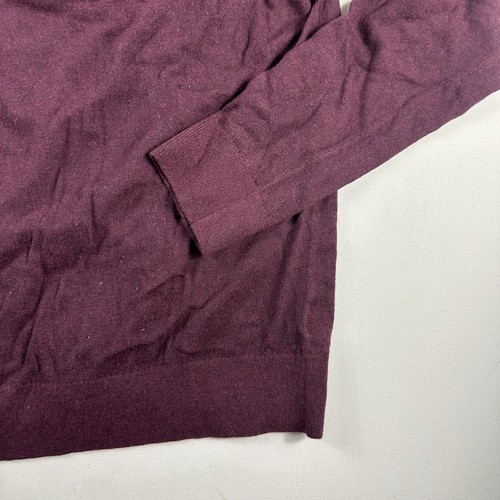 Express Pullover Baumwolle Kaschmirmischung Dunkellila Herren Large Pulli Strick - Bild 3 von 7