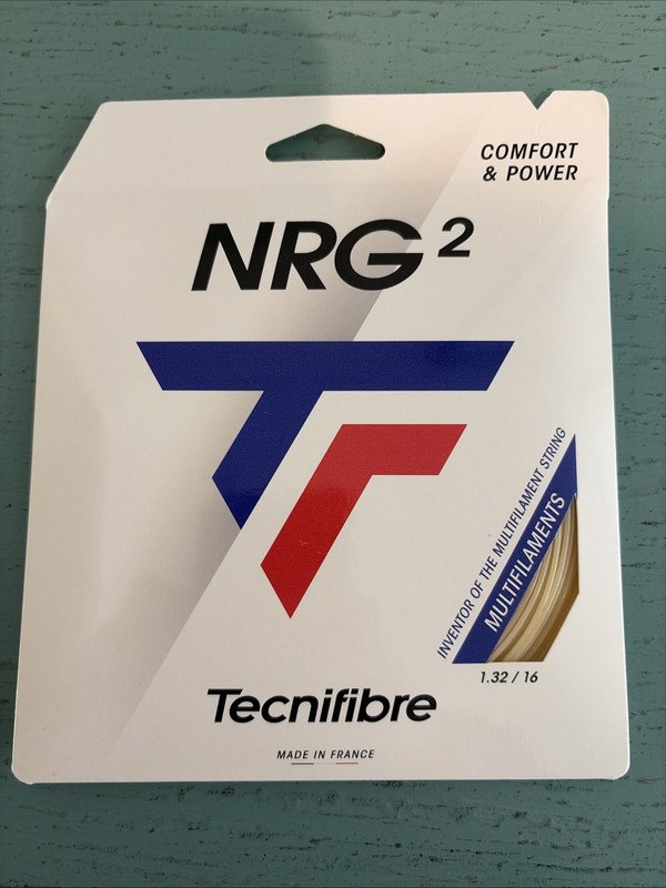 Tecnifibre NRG2 16 Gauge 1.32mm Tennis String NEW Natural