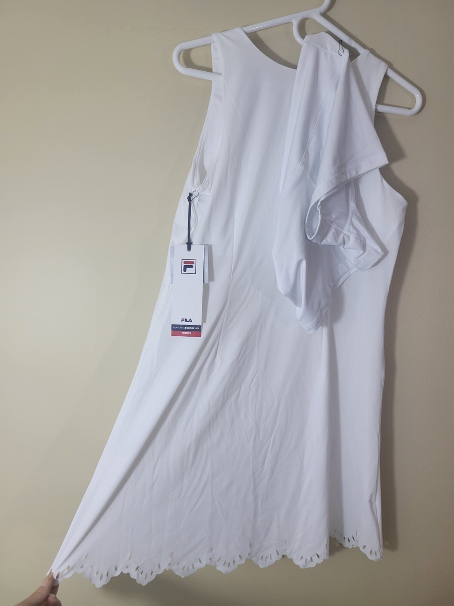 fila white line dress 130