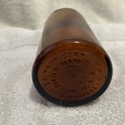 Vintage Amber Brown Glass Lysol Bottle, Script Cursive USA 6" — photo 4