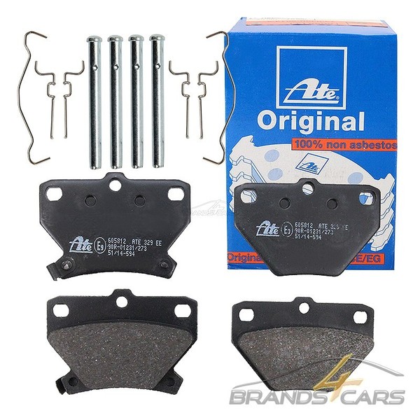 ATE BremsbelÄGe +ZubehÖR Satz Hinten FÜR Toyota Corolla E12 Yaris P1 P2 Prius-image