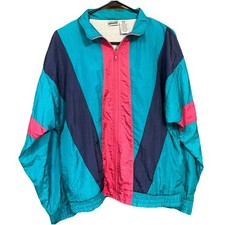Vintage 90s Turquoise Windbreaker