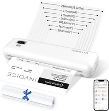 RONGTA Portable Printers Wireless for Travel Bluetooth Thermal Inkless Printer