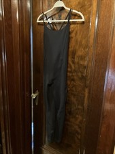 Savage X Fenty Sport Women  s Medium 8-10 Black Long Bodysuit Form Fitting