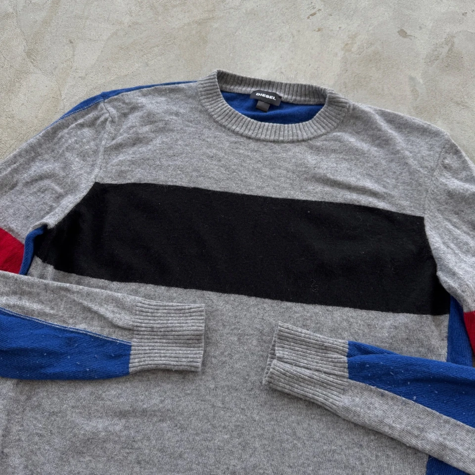 Vintage 90s Diesel Wool Sweater Size M Gray - Image 4 of 4