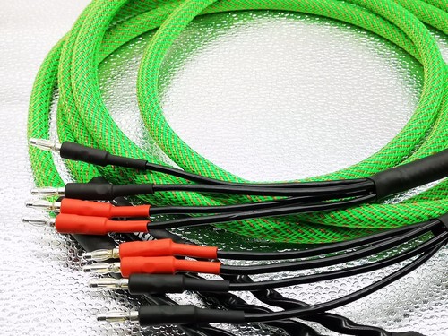 1 par de cables de altavoz Hifi Biwire 6N cobre plateado 2 a 4 enchufes - Imagen 4 de 4