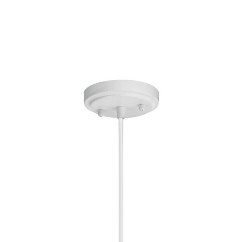 KICHLER Pendant Light Ceiling Fixture White Metal Shade Perforated Minimalist - Picture 4 of 7