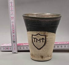 Töpferey Becher MET - Tonbecher mit Gravur, Mittelalter ca. 0,2l grün