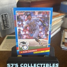 Jose Canseco 1991 Donruss Baseball Card All Star RF Oakland A's #50 Base
