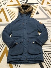Fjallraven Barents Parka G-1000 Hydratic Navy Blue Jacket Women's Hooded Size S