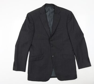 Marks and Spencer Herren Anzugjacke Grau Wollmischung Größe 40 Reg