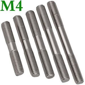 Size: M4, Length: 70mm Screw M420-250 304 Stainless Steel Stud Bolt Stud Screws Screw Rod Bar GB901 20 Pcs 