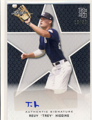 REVY TREY HIGGINS 2020 Leaf Perfect Game PG Black AUTO /50 MISS ST