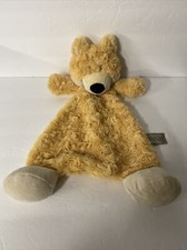 Demdaco Tan Bear Lovey Swirly Fur Security Blanket