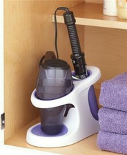 POLDER'S STYLE STORE HAIR DRYER CURLING FLAT IRON BATHROOM COUNTERTOP STORAGE