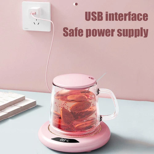 1 Pack Cup Mug Warmer Auto Thermostat Coffee Tea Milk Heater Pad for Office Home - Picture 7 of 11