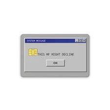 Credit Card Vinyl Skins Vintage Windows System Message Funny Decal