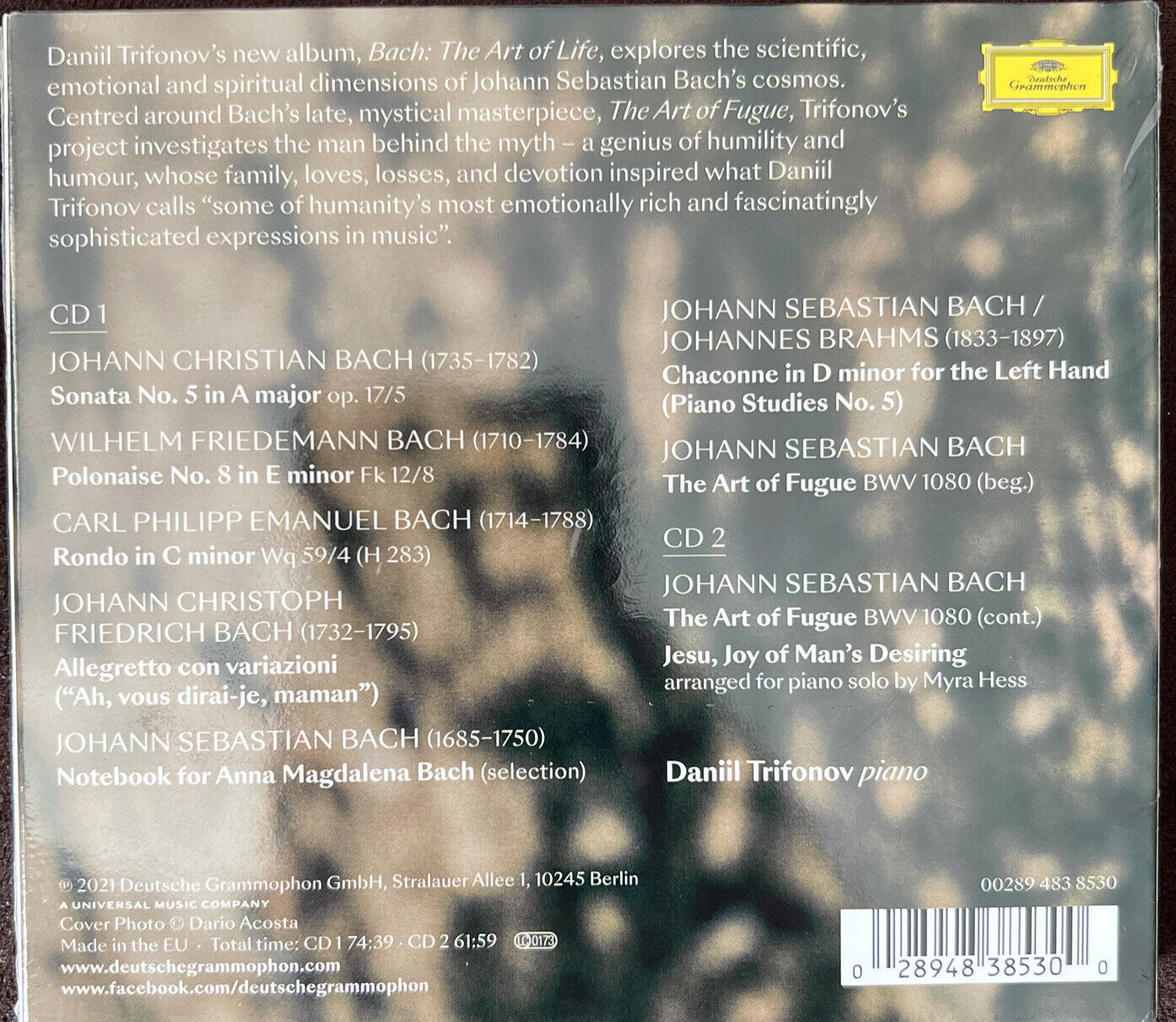 Thumbnail - Cd - Bach - The Art Of Life - Daniil Trifonov (2021) Digipak