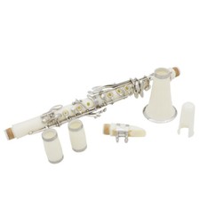 17 Key Clarinet ABS Nickel Plated Button Double Barrel Quality White Clarinet