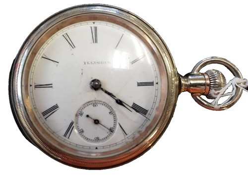 Antique Working 1882 ILLINOIS Victorian Gents 11J Silver Pocket