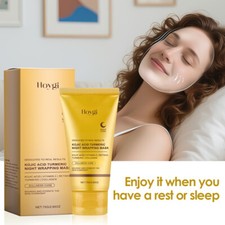 Overnight Hydrating Turmeric Mask - Peel-Off Deep Cleansing & Skin Firming 75g