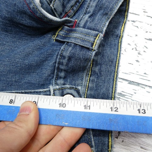 WJC Wrangler Jeans Size 14 Regular (25x27) Blue Denim Cargo Wide Leg Baggy Y2K - Picture 9 of 10
