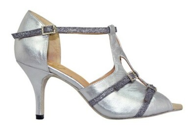 Silber Latein ''Simona'' Tanzschuh 3'' Absatz UK Größe 3 * Salsa * Ceroc * Ballsaal *