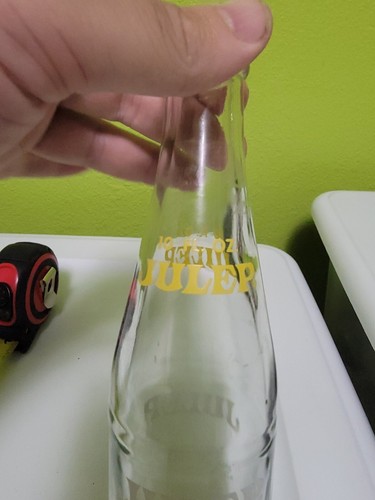 Rare Vintage Antique Soda Pop Glass Bottle Julep Clear 10oz - Picture 2 of 7
