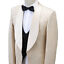 thumbnail 4 - Men Champagne Suit Jacket Jacquard Paisley Tuxedos Groom Wedding Party Prom Suit
