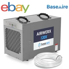 BaseAire AirWerx 120X 235 Pints Dehumidifier for Basement with Pump 5Y Warranty