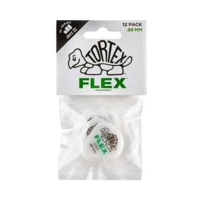 Dunlop 466P88 Tortex Flex Jazz 3 III XL 0,88 mm - 12 x Gitarren-Plektren Spieler-Pack