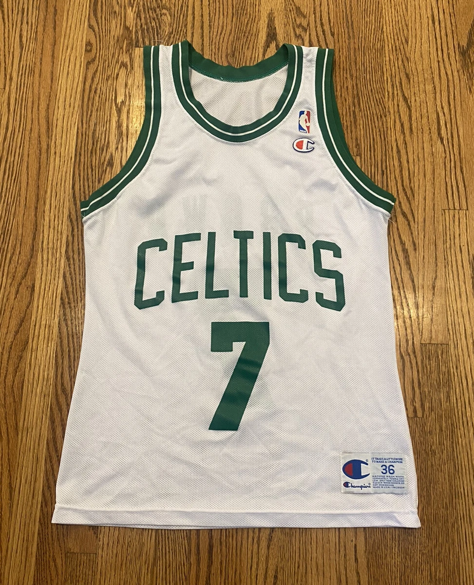 Boston Celtics Dee Brown 7 Vintage 90s Champion NBA Basketball Jersey 36 USA OG