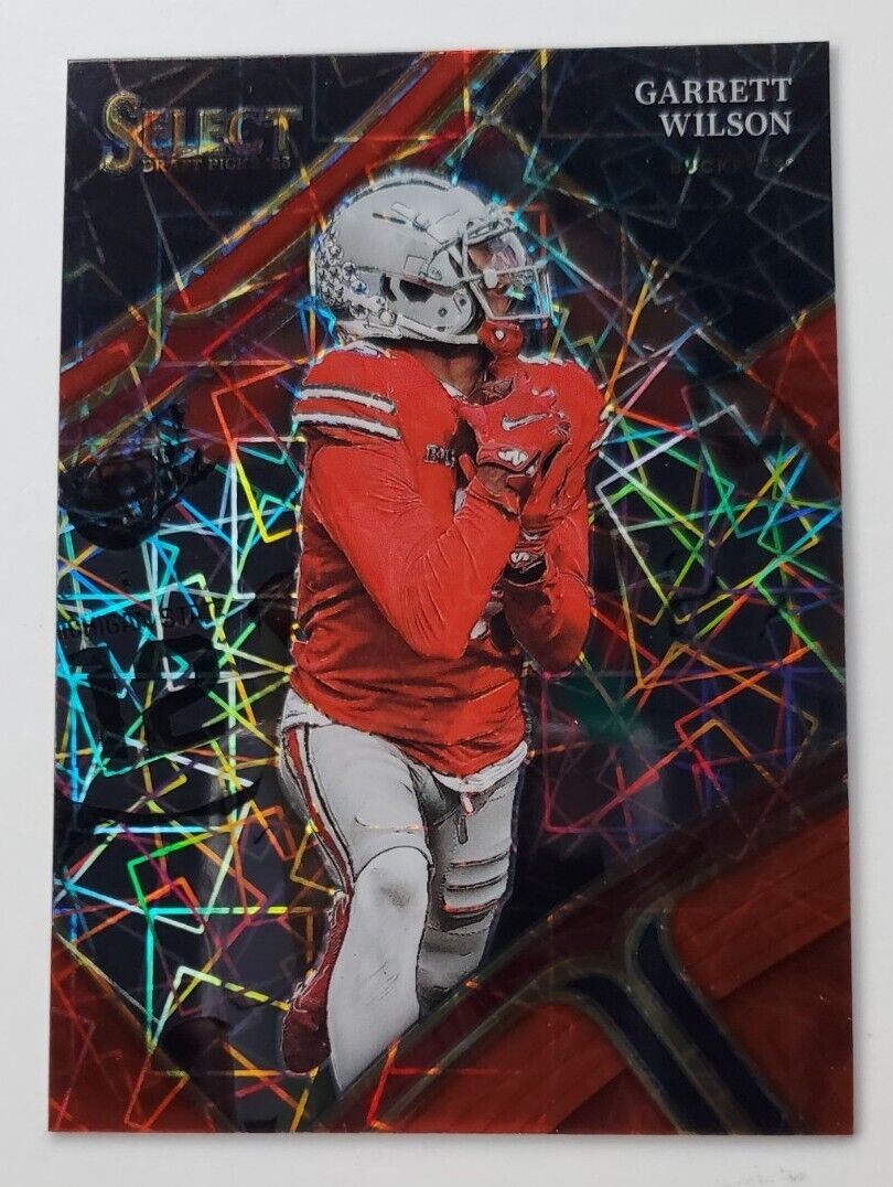 2023 Panini Select Draft Garrett Wilson Red Laser Prizm #163 2023 Panini Select Draft Garrett Wilson Red Laser Prizm #163