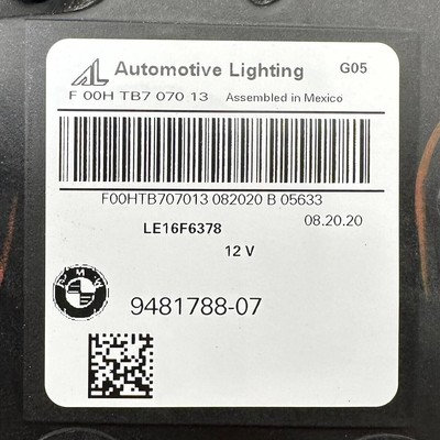 2019 2020 2021 19 20 21 BMW X5 LED Passenger RH Headlight 
