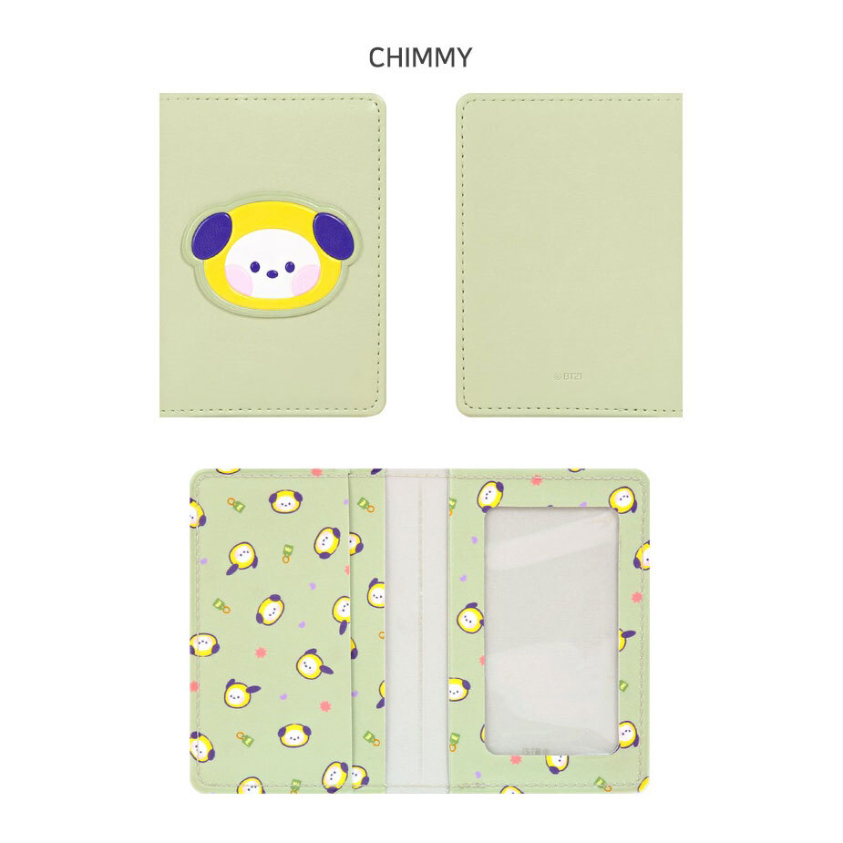BTS BT21 Minini Official Authentic PU Leather Patch Card Case