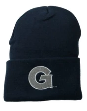 Georgetown Hoyas NCAA Team Logo Cuffed Knit Navy Beanie Winter Hat