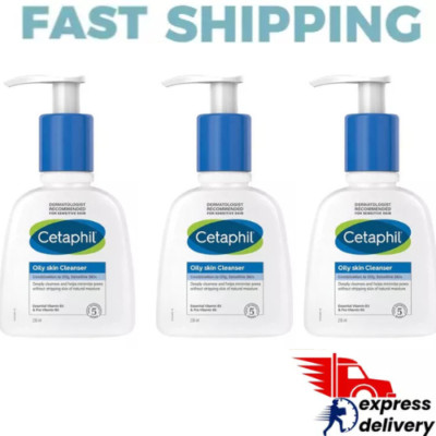 3X Cetaphil Oily Skin Cleanser Combination To Oily Skin , Sensitive ...