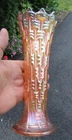 Nice Marigold Dugan Carnival Glass Big Basketweave Vase 9.5"