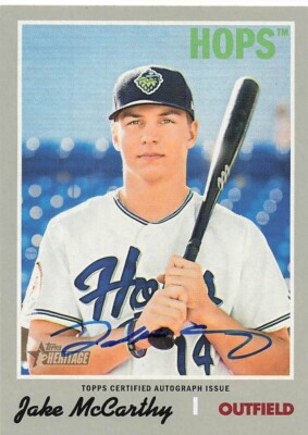 JAKE McCARTHY 2019 TOPPS HERITAGE AUTOGRAPHED ROA-JM