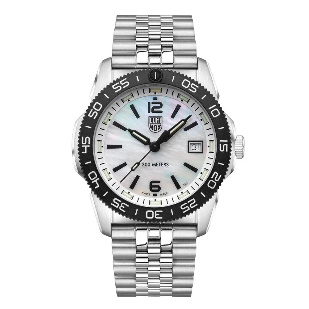 New Luminox XS.3126M Pacific Diver S.Steel White Mother Of New Luminox XS.3126M Pacific Diver S.Steel White Mother Of