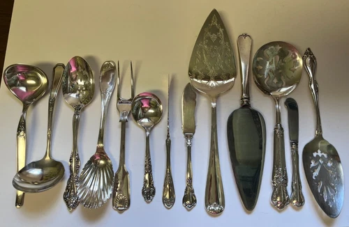 13 pieces Misc Sterling & Silverplate Gorham Wm Rodgers Reed Barton Oneida Towle