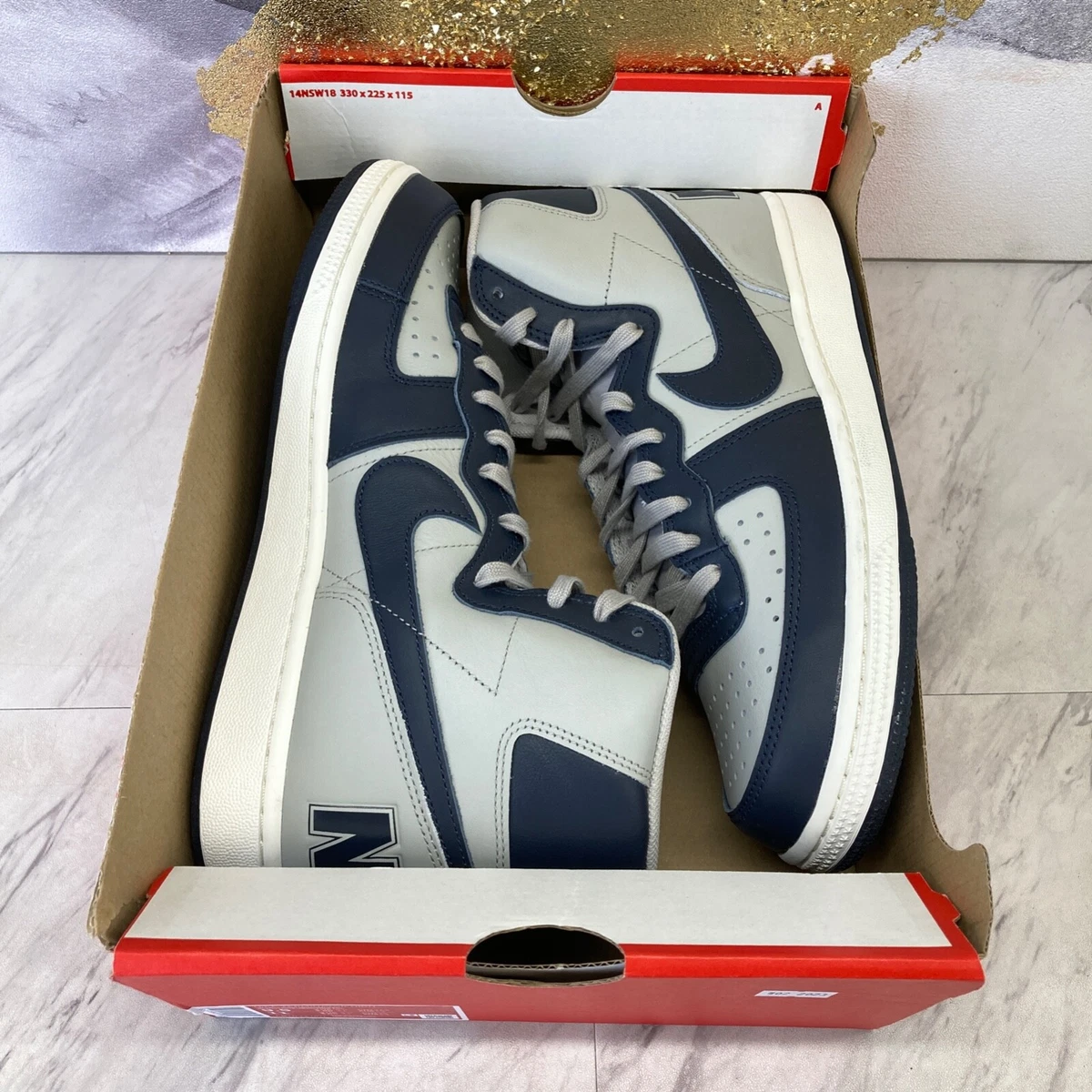 Nike Terminator High u0026#039;Georgetownu0026#039; Navy Grey FB1832-001 Menu0026#039;s  Size 9.5 Shoes #35C | eBay